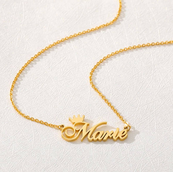 Personalized Crown Name Necklace