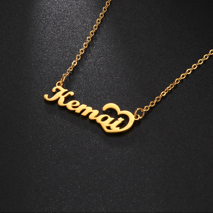 Personalized Unique Heart Name Necklace
