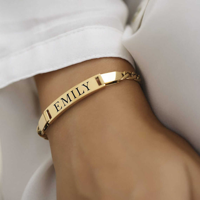 Personalized Bar Name Bracelet - Adjustable